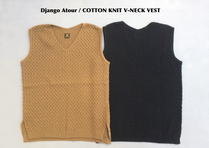 Django Atour / COTTON KNIT V-NECK VEST