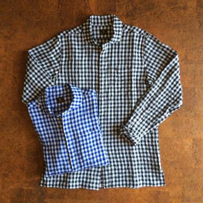 Django Atour / FLYFRONT GINGHAMCHECK LINEN SHIRT