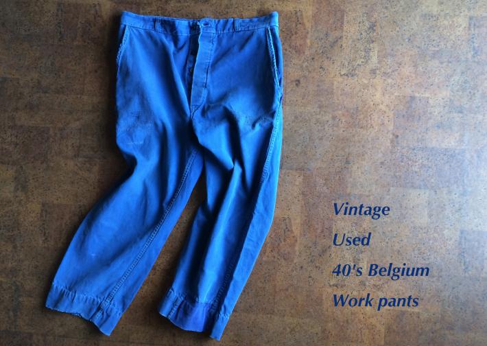 Vintage / Used / 40's Belgium / Work pants
