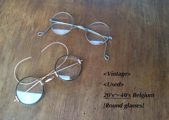 Vintage / Used / 20's〜40's Belgium / Round glasses