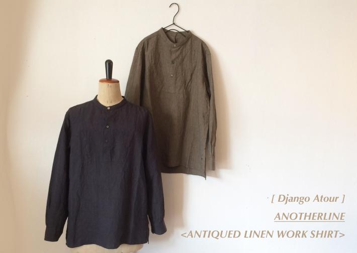 DjangoAtour / ANOTHERLINE / ANTIQUED LINEN WORK SHIRT