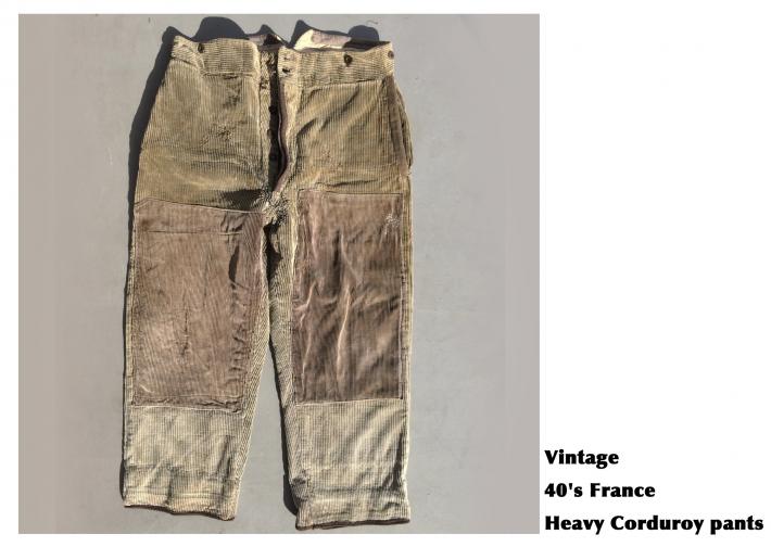 Vintage / 40's France / Heavy Corduroy pants