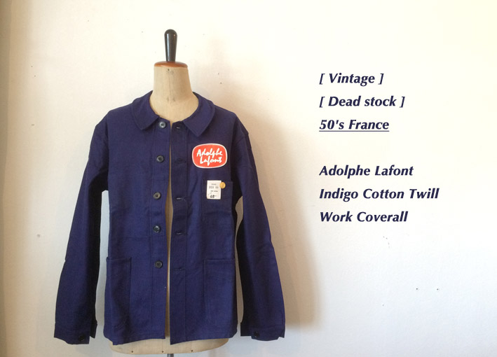 Vintage / Dead stock / 50's France / Adolphe Lafont / Indigo 