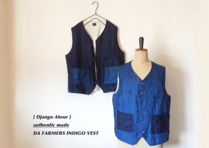 Django Atour / authentic made / DA FARMERS INDIGO VEST