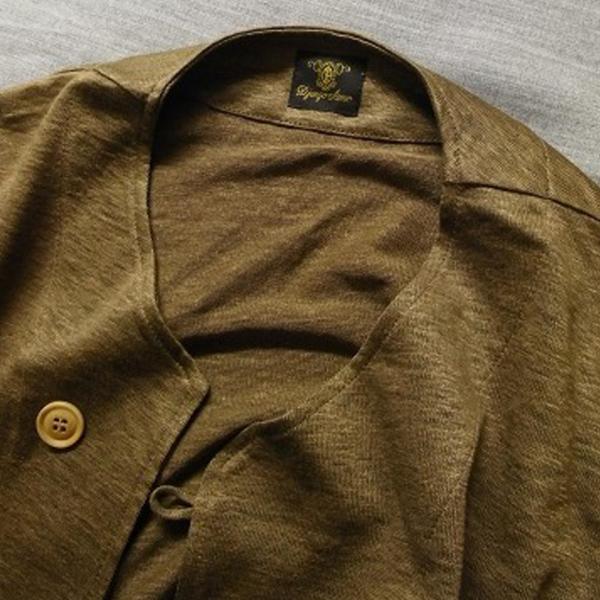 DjangoAtour “DA linenjersey cutaway cardigan” | MASUYA