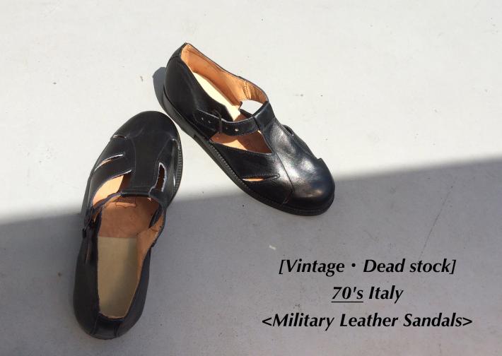 Vintage / Deadstock / 70's Italy / Military Leather Sandals