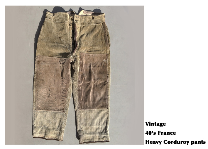 Vintage / 40's France / Heavy Corduroy pants